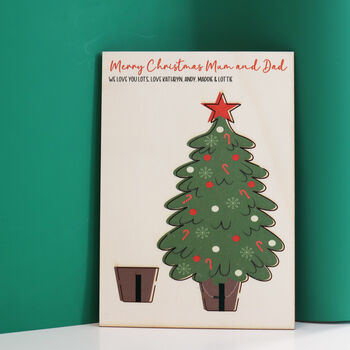 Pop Out Wooden Christmas Tree Card, 8 of 8