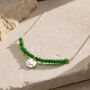 Personalised Green Semi Precious Beaded Necklace, thumbnail 4 of 8
