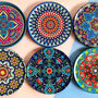 Set Of Six Moroccan Pattern Coasters | Gifts For Her, thumbnail 1 of 6