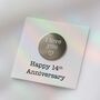 14th Wedding Anniversary Elephant Token – Gift For Husband Or Wife, thumbnail 1 of 10