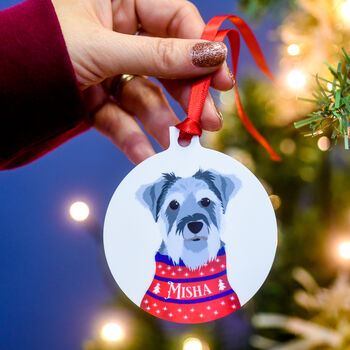 Christmas Jumper Dog Hanging Decoration Personalised, 11 of 12