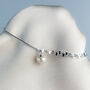 Sterling Silver Pearl Charm Chain Bracelet, thumbnail 3 of 5