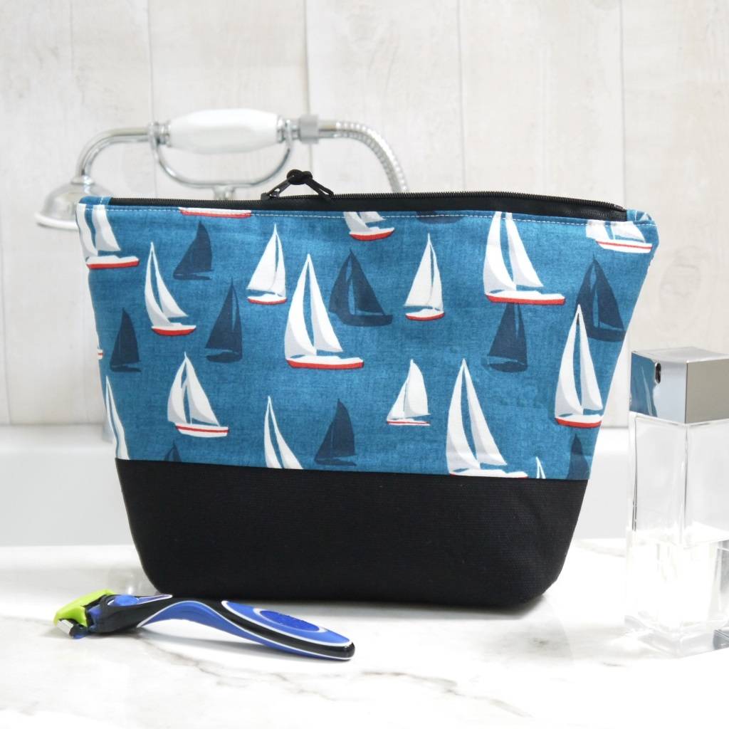 Personalised Sailing Boat Wash Bag By Jackie Martin Designs