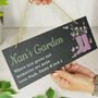 Personalised Floral Garden Slate Sign, thumbnail 1 of 3