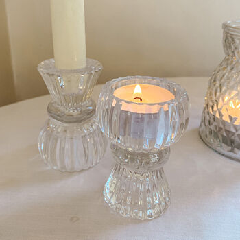 Double Ended Candle Holder Candlesticks / Tealights, 6 of 7