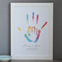 Personalised Hold My Hand Childs Handprint Print, thumbnail 1 of 4