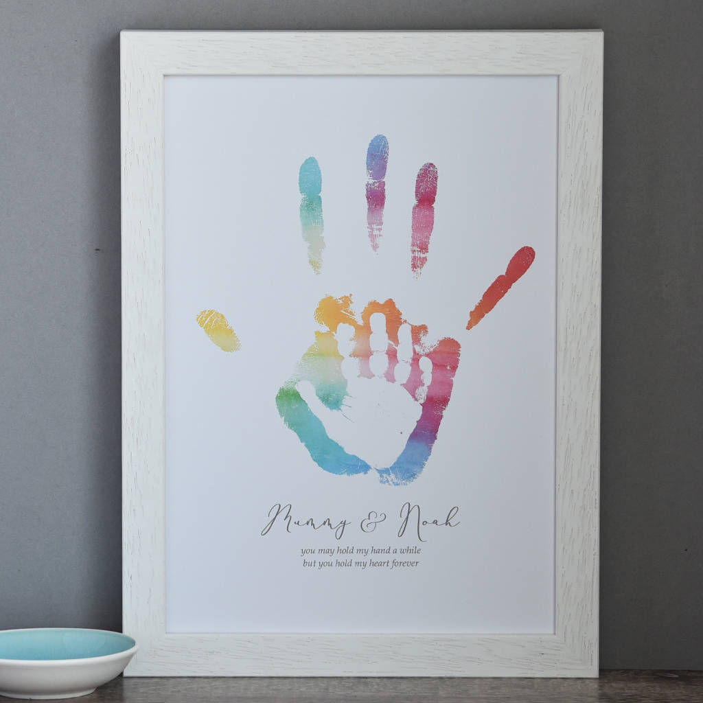 Personalised Hold My Hand Childs Handprint Print, 1 of 4
