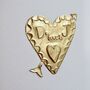 Handmade Personalised Gold Foil Engagement Heart Card, thumbnail 6 of 11