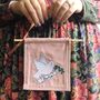 Embroidered Velvet Christmas Dove Banner/Pennant, thumbnail 1 of 7