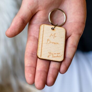 Personalised 'A* Thank You Teacher' Keyring, 3 of 4