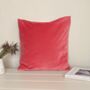 Plush Velvet Cushion Cover Redwood Pink, thumbnail 1 of 3