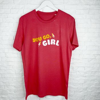 You Go Girl Motivational Ladies T Shirt, 2 of 3