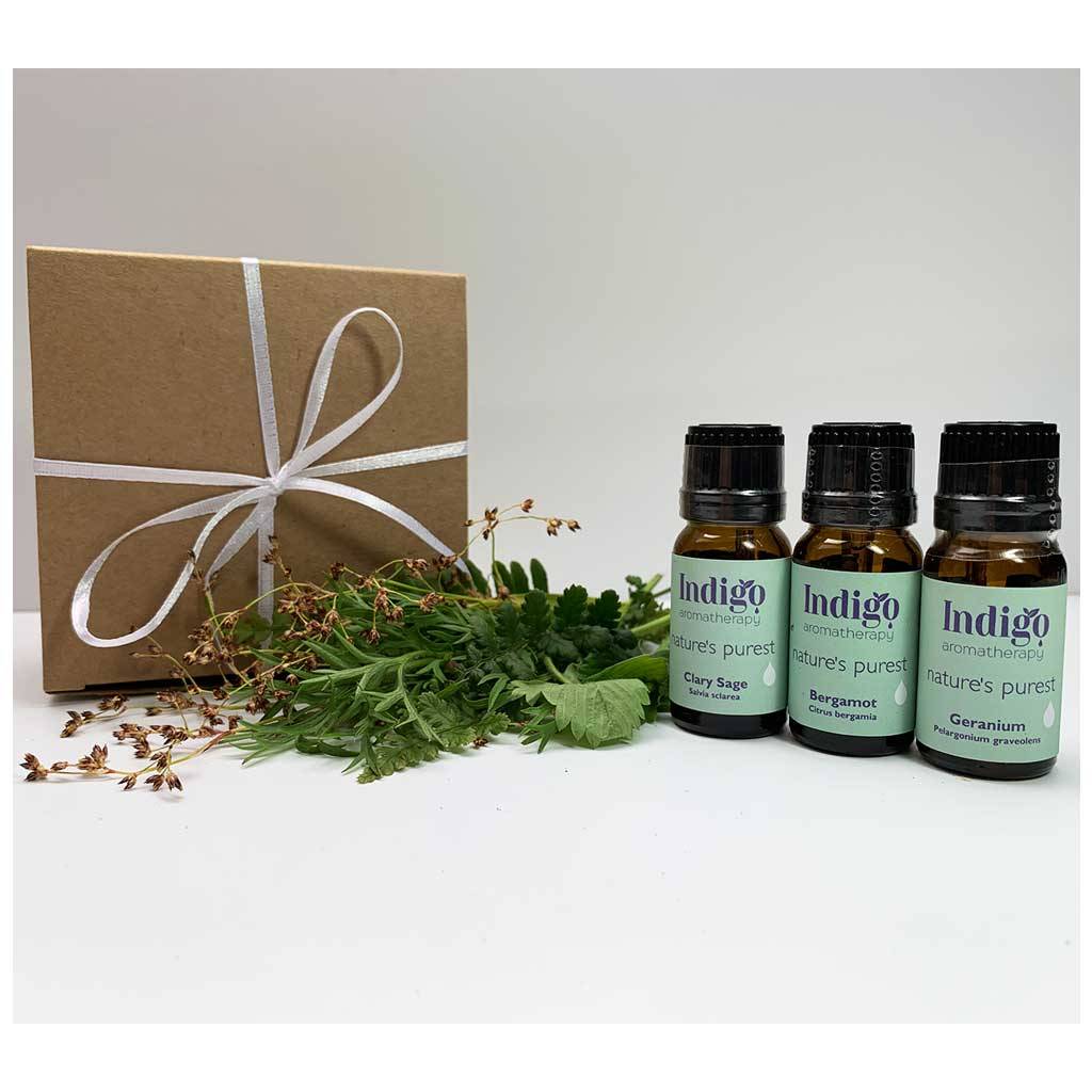 bath tub essential oil trio by indigo herbs, glastonbury