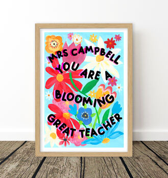 Colourful Personalised Thank You Teacher Print, 4 of 6