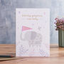 New Baby Card With Elephant Illustration, thumbnail 1 of 1