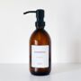 Amber Bottle With White Personalised Label And Black Pump, thumbnail 6 of 11