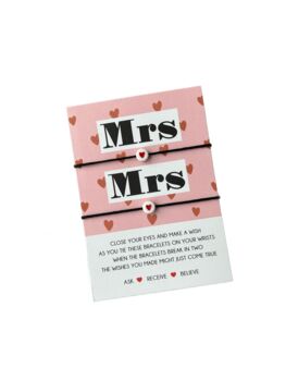 Mrs And Mrs Wish Bracelets | Lesbian Wedding Gifts, 4 of 6