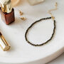 Gold Plated Mini Black Obsidian Crystal Cut Bracelet, thumbnail 1 of 5