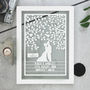 Personalised Wedding Anniversary Papercut, thumbnail 4 of 4