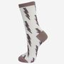 Women's Bamboo Socks Neutral Lightning Leopard Print, thumbnail 1 of 2