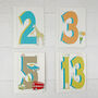 Contemporary Children's Age Number Greeting Cards, thumbnail 2 of 11