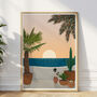 Sunset In Ibiza Travel Art Print, thumbnail 1 of 6