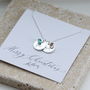 Sterling Silver You And Me Birthstone Charm Necklace, thumbnail 3 of 7