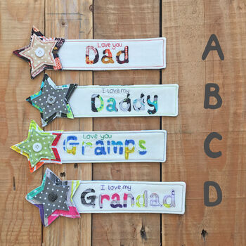 Personalised Fabric Star Bookmark, 2 of 12