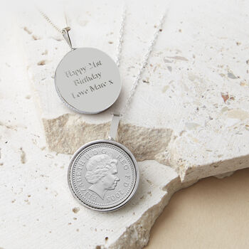 21st Birthday 2005 Five Pence Coin Necklace Pendant, 2 of 9