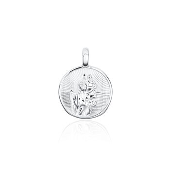 Modern Sterling Silver St Christopher Necklace, 4 of 8