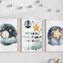 Unframed Set Of 'Dream Big' Moon And Star Prints Gift, thumbnail 1 of 3