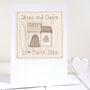 Personalised Castle Wedding Or Anniversary Card, thumbnail 1 of 12