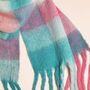 Ombre Check Winter Scarf, thumbnail 3 of 6