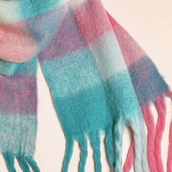 Ombre Check Winter Scarf, 3 of 6