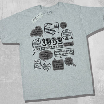 'Events Of 1982' 40th Birthday Gift T Shirt, 4 of 9