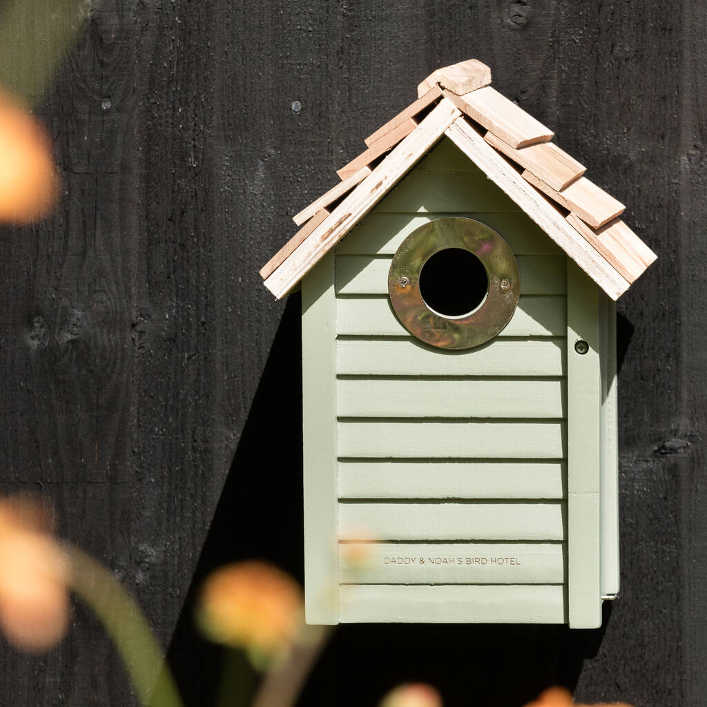 Personalised Wooden Bird Nest Box, 1 of 11