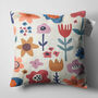 Soft Cushion Cover With Abstract Multicoloured Flowers, thumbnail 5 of 7