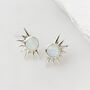 Total Eclipse Moonstone Earrings Silver/Gold Plated, thumbnail 1 of 11