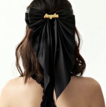 Personalised Monogram Long Hair Bow Clip, 8 of 8