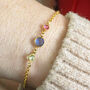 Mother And Two Children Birthstone Bracelet, thumbnail 1 of 9