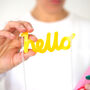 Bright And Bold Hello Necklace, thumbnail 3 of 8
