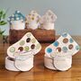 Handmade Pottery Toadstool Mushroom Tea Light Holders, thumbnail 1 of 7