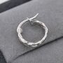 Braided Hoop Earrings In Sterling Silver, thumbnail 6 of 11