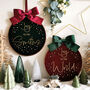 Christmas Joy Personalised Beaded Velvet Hoop, thumbnail 1 of 4