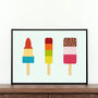 Summer Ice Lolly Illustration Print, thumbnail 1 of 2