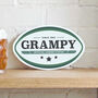 Rugby Ball Style Personalised Metal Sign, thumbnail 1 of 3