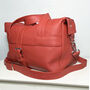 Personalised Handcrafted Red Leather Travel Bag, thumbnail 3 of 6