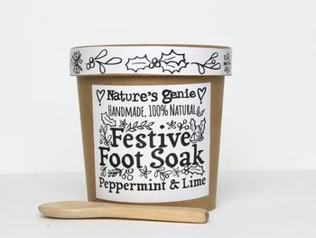 Peppermint And Lime Festive Foot Soak Tub, 5 of 9