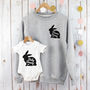 Mother And Baby Matching Easter Bunny Sweatshirt Set, thumbnail 1 of 8