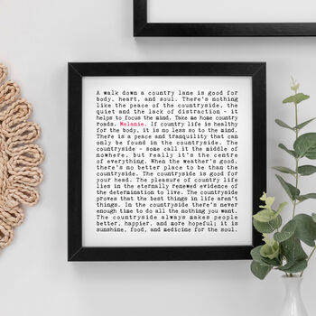 Countryside Quotes Gift Print, 3 of 10